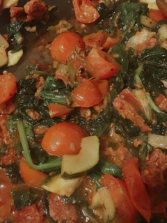 Foto de Salteado de Chouriço com Legumes