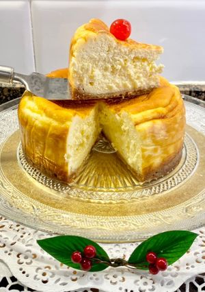 Foto principal de Pastel de queso con streusel de almendra