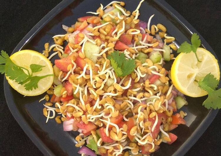 Sprouts fenugreek seeds salad