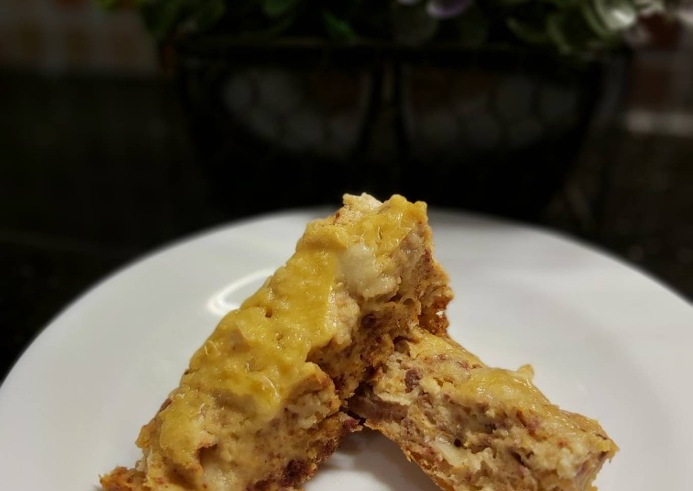 Telur kornet keju panggang