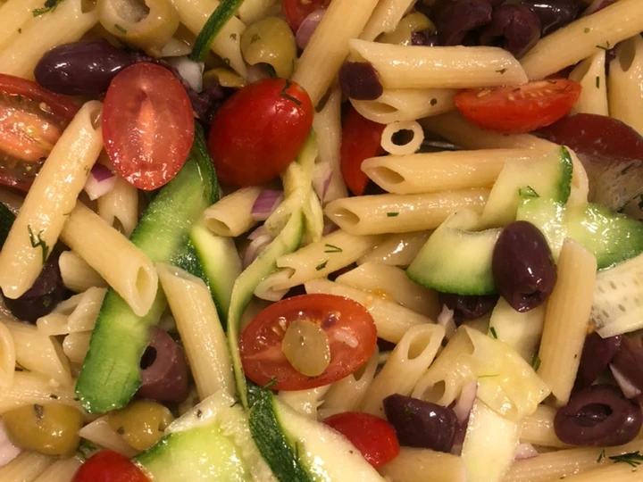 Easy Steps to Make Penne pasta salad with zucchini and olives the Perfect Makes you drool