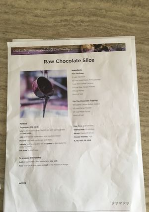 A picture of Raw chocolate slice.