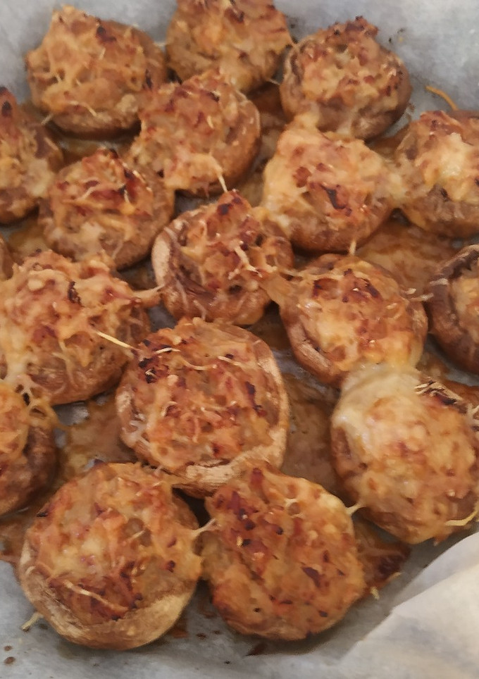 Una foto de Champiñones rellenos