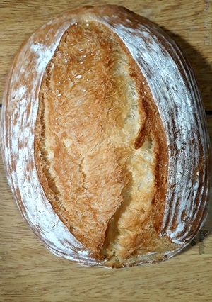 Una foto de PAN sin amasado con diseño, para PRINCIPIANTES🍞