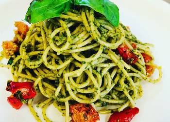 Resep Baru Spaghetti Pesto Sauce Gurih Mantul