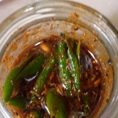 A picture of Teekhi mirch ka achar- January mein Mirchi ka tadka🌶️🌶️.