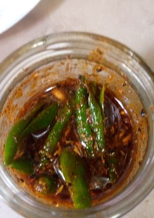 A picture of Teekhi mirch ka achar- January mein Mirchi ka tadka🌶️🌶️.