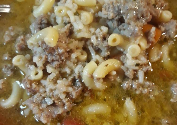 Recipe of Yummy Sausage and Ground Beef Soup