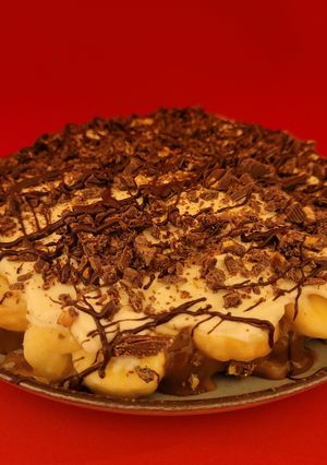 Una foto de Postre de banana split!!