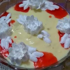 A picture of Flowers custard 🌸.