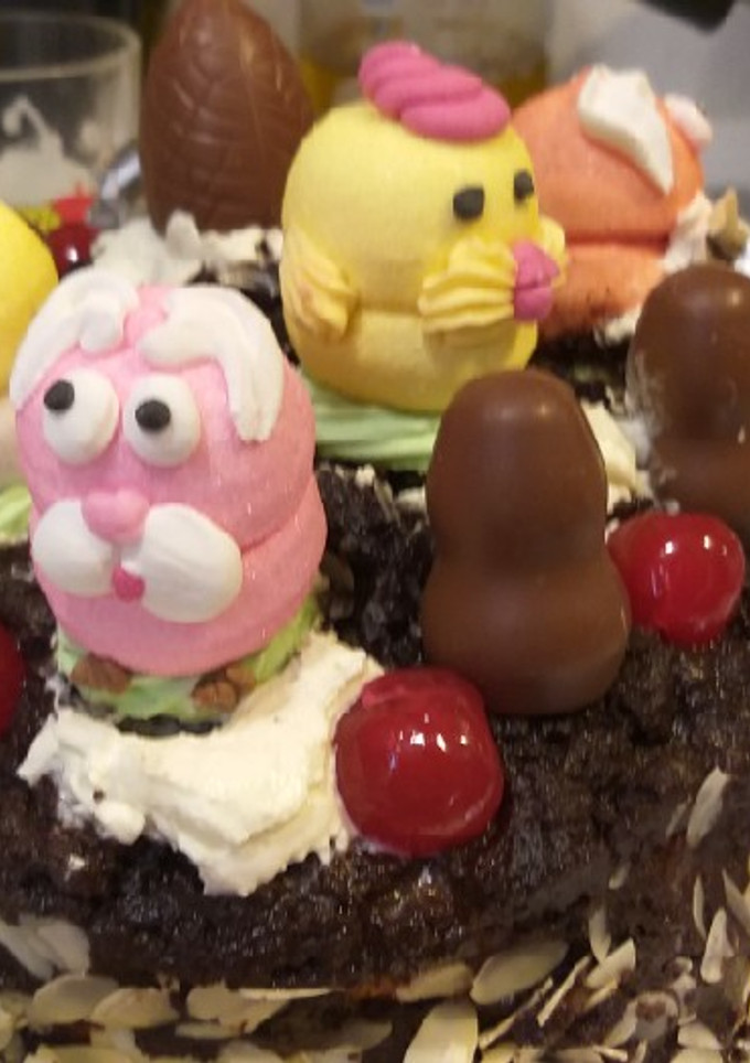 Una foto de Mona de Pascua de chocolate
