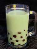Pandan Bubble Milk Tea (with Homemade Tapioca Pearls)
