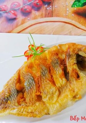 Hình của món Cá điêu hồng chiên.