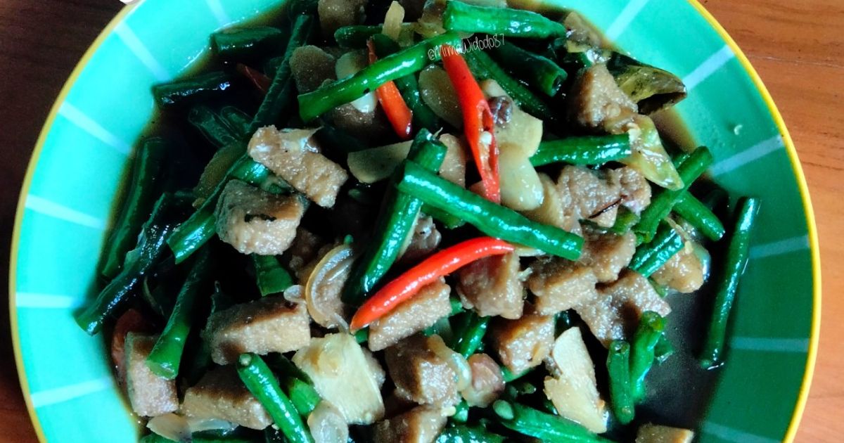 Tumis kacang panjang pakai kecap
