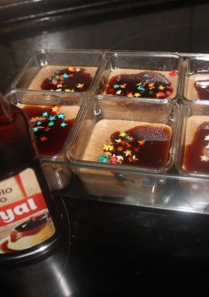 Una foto de Flanes de sobre con chocolate