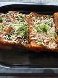 Garlic Brown Bread mix vegetables cheese mini bread pizza