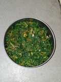 Oseng-oseng daun ubi udang kering