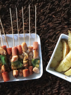 Foto resep BBQ Satay & potato wedges