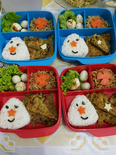 Foto resep Bekal Anak Bento "Martabak Mie Daging Cincang"