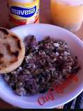 Huevos revueltos con bledo (pira) y atún LuisFy