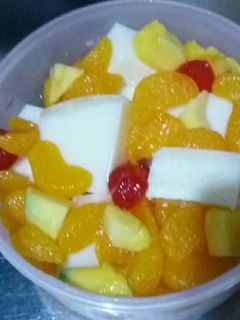 Foto resep Puding susu mix fruit