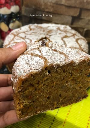 A picture of Whole Wheat Carrot Banana Cake – Summer Holiday Treat.