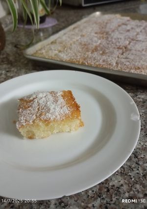 صورة لوصفة بسبوسه بدون طحين او بيض 🍽️