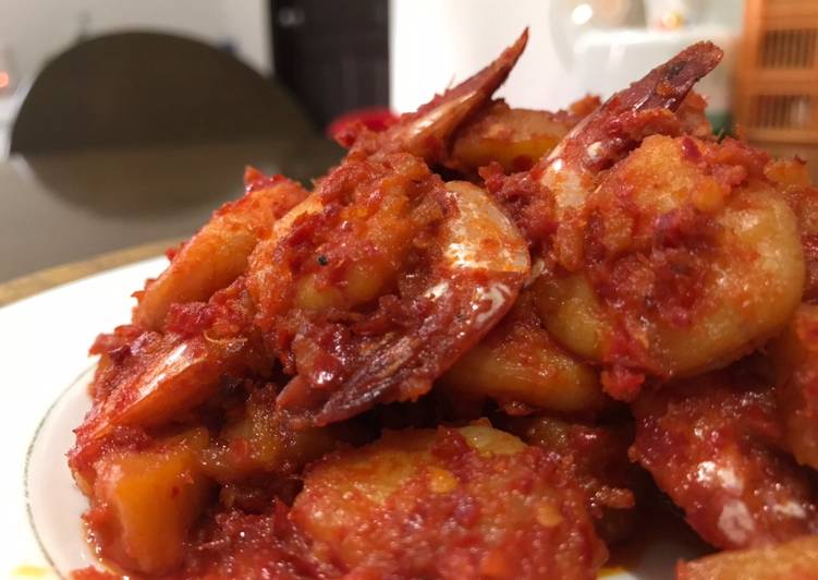 Resep Udang n’ Kentang  (sambel goreng) Anti Gagal
