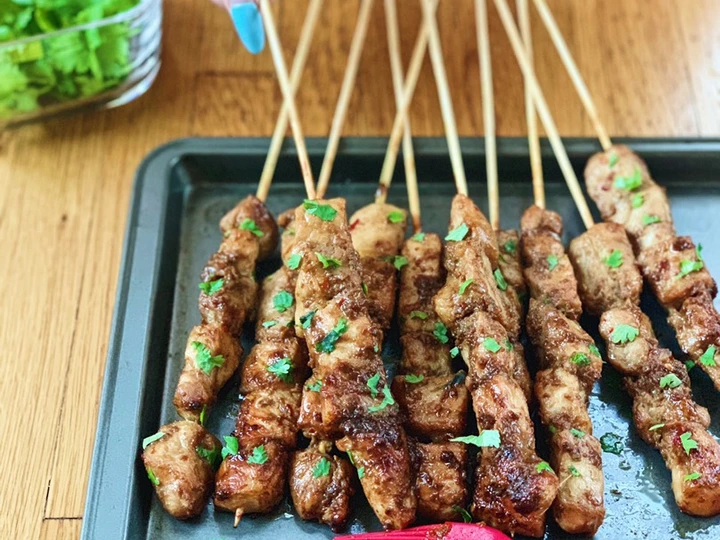Simple Way Make Recipe Moo Ping (Thai Grilled Pork Skewers) that is Can Pamper Your Tongue, So Delicious}