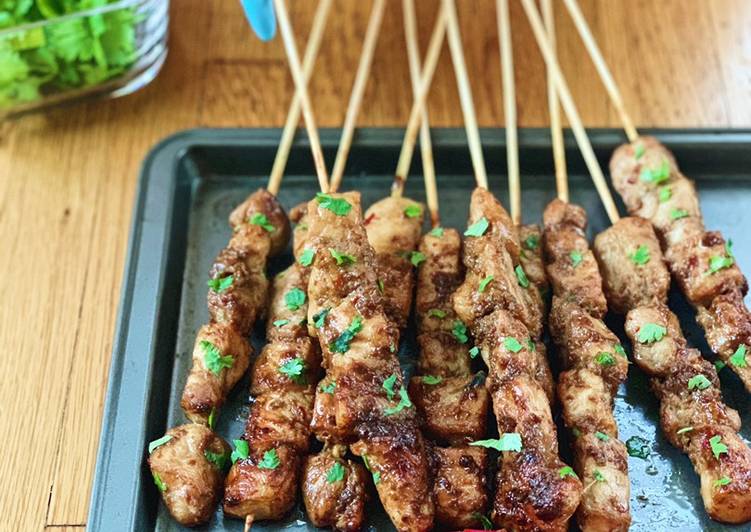 Easiest Way to Prepare Ultimate Moo Ping (Thai Grilled Pork Skewers)