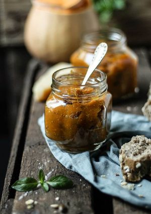 Una foto de Pesto casero de calabaza
