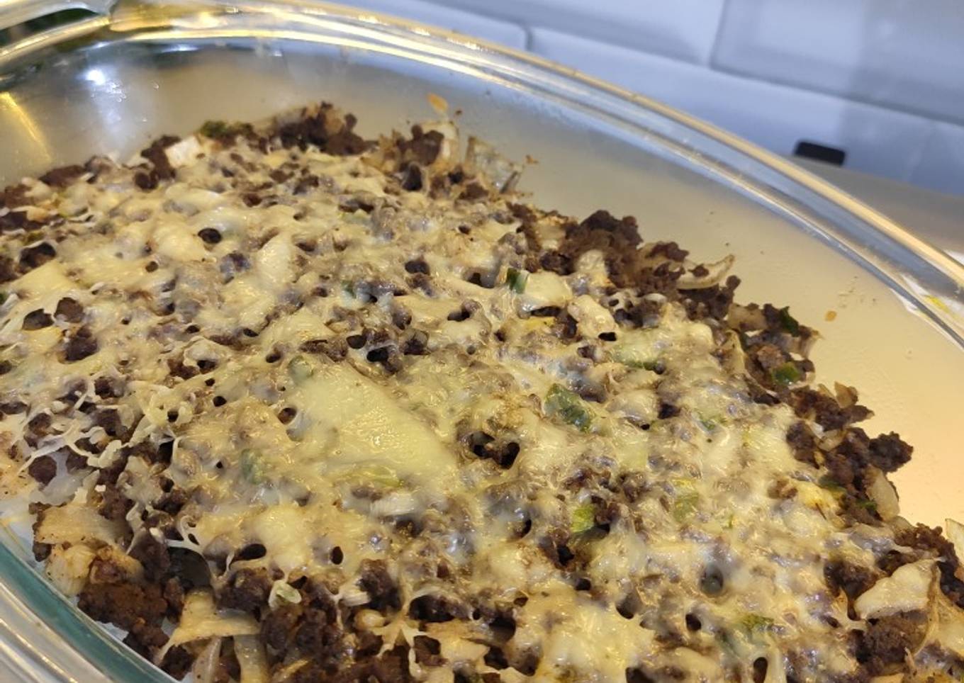 Nasi Panggang Keju dengan Daging Giling