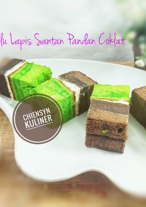 Foto resep Bolu Lapis Santan Pandan Coklat
