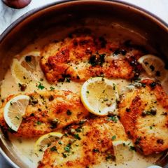 A picture of Italian Creamy Chicken and Mushroom 🇮🇹😍🐔🍄.