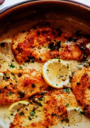 A picture of Italian Creamy Chicken and Mushroom 🇮🇹😍🐔🍄.