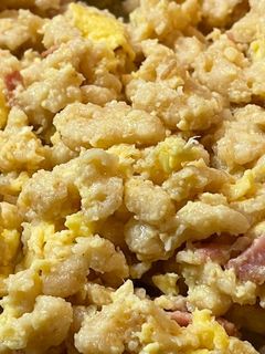 Túrós-kovászos tojásos nokedli (IR kompatibilis) recept fotója