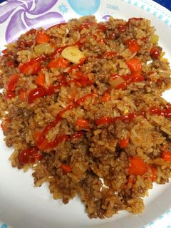 A picture of Fried Rice with Beef.