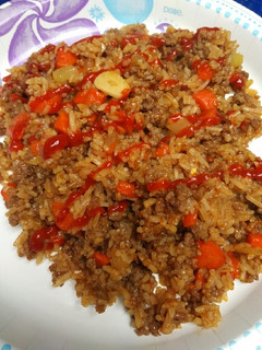 A picture of Fried Rice with Beef.