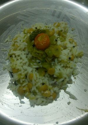 A picture of Bottle gourd rice.