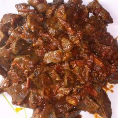 A picture of Wet fried liver.