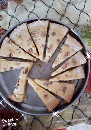 صورة لوصفة كيك بالبرتقال والجوز 😋