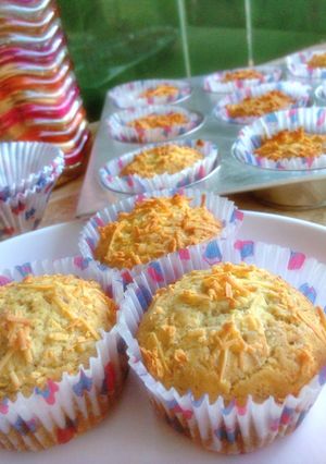 Foto resep Muffin pisang kurma tabur keju