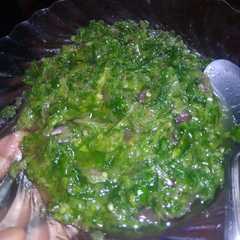 A picture of Sambal cabe ijo (sambalado ijau).