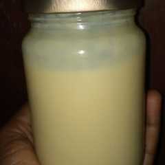 A picture of Homemade sweetened condensed milk.