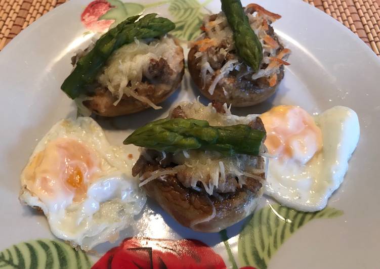 Champiñones rellenos de carne picada