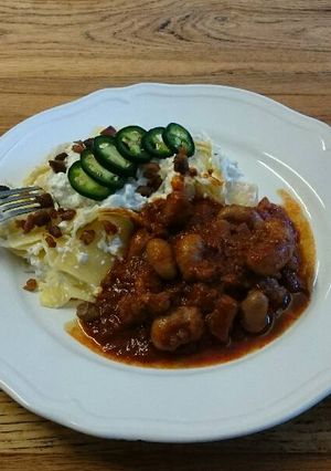 Kakashere pörkölt túrós csuszával recept fotója
