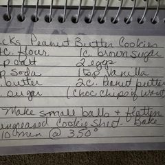A picture of Ricks Peanut Butter Cookies.