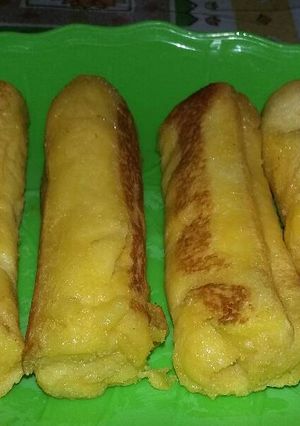 Foto resep Roti goreng gulung sederhana isi mozarela 