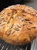 No-Knead Milk and Nut European Bread