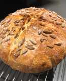 No-Knead Milk and Nut European Bread